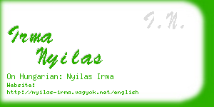 irma nyilas business card